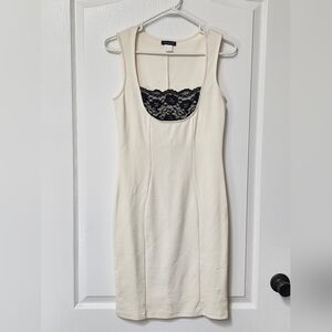 VENUS Cream Dress with Black Accents